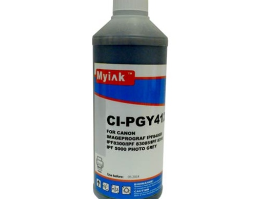 Чернила для CANON (PFI-102PGY/104PGY/303PGY) imagePROGRAF iPF8400D/ iPF605/iPF710/iPF750/iPF760/ iPF765/iPF510/iPF500 (1л,photo grey) CI-PGY412 MyInk - изображение