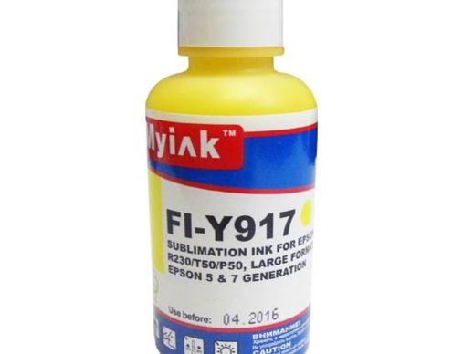 Чернила для EPSON St Photo R230/T50 (100мл, yellow, сублимационные) FI-Y917/ES917Y MyInk - изображение