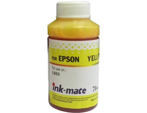 Чернила для EPSON (T6734/T1704) L800/ Expression Home XP-103/203/406 (70мл, yellow, Dye) EIM-801Y  Ink-Mate - изображение