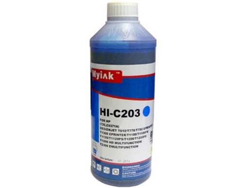 Чернила для HP ( 72) C9371A (1л,cyan) HI-C203 Gloria™ MyInk - изображение