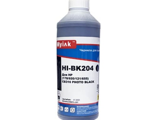 Чернила для HP (178/121/655/901/920) CB317/CB322 (1л,photo black) HI-BK204 Gloria™ MyInk - изображение