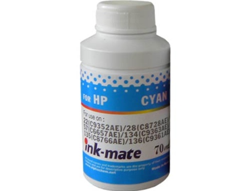 Чернила для HP 22/28/57/134/135/136 (70мл, cyan, Dye) HIM-900C Ink-Mate - изображение