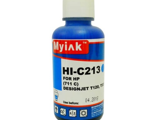 Чернила для HP (711) HP Designjet T120/520 (100мл, cyan) HI-C213 Gloria™ MyInk - изображение