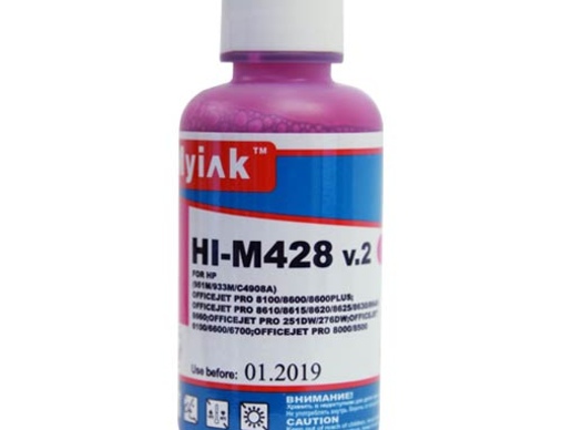 Чернила для HP (178/920/ 655/933/934/940/951) Officejet Pro 8100/8600/6100/6600/6700/ K5300/K5400/K550/7610/ 7110/8000 (100мл, magenta, Pigment) HI-M428 v.2 EverBrite™ MyInk - изображение