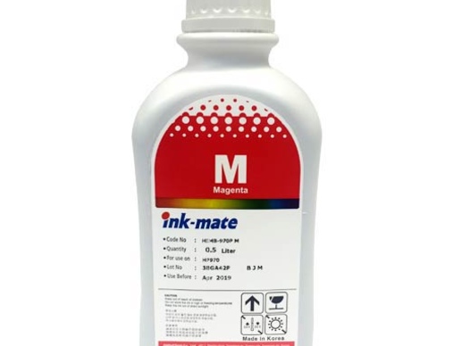 Чернила для HP (971/951/940/933) X451dw/ X476dw/x551dw/x576dw/ 251dw/276dw/8100/8600/ 8640/8660/8000/8500/ 6100/6600/6700/7110/7 610/7612 (500мл, magenta, Pigment) HIM-970PM Ink-Mate - изображение