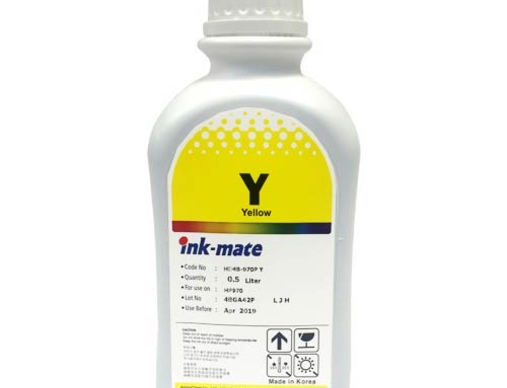 Чернила для HP (971/951/940/933) X451dw/ X476dw/x551dw/x576dw/ 251dw/276dw/8100/8600/ 8640/8660/8000/8500/ 6100/6600/6700/7110/ 7610/7612 (500мл, yellow, Pigment) HIM-971PY Ink-Mate - изображение