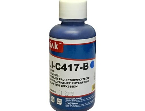 Чернила для HP (971) Officejet Pro X576DW/X476DN/X551DW (100мл,cyan,Pigment) LI-C417-B EverBrite™ MyInk - изображение