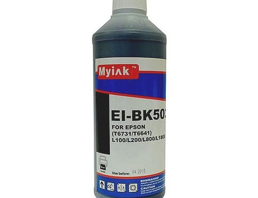 Чернила для EPSON (T6641/T6731) L100/ L200/L800/L1800 (1л, black, Dye) EI-BK503 Gloria™ MyInk - изображение