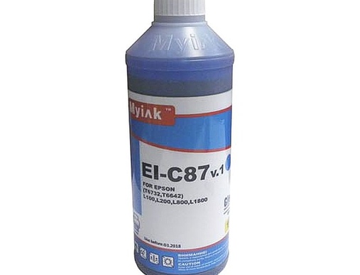 Чернила для EPSON (T6642/T6732) L100/L200/ L655/ L800/ L1800 (1л, cyan, Dye) EI-C87 Gloria™ MyInk - изображение