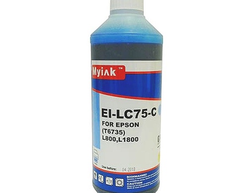Чернила для EPSON (T6735) L800/ L1800 (1л, light cyan) EI-LC75-C Gloria™ MyInk - изображение