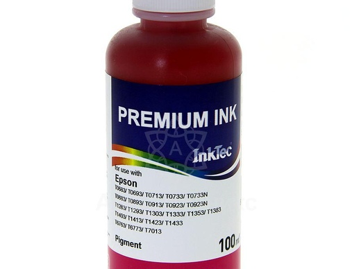 Чернила для EPSON (T0733/0923/1033/1283) St C67/91/CX3700/4300/ T40/TX550/S22/SX125 (100мл,magenta, Pigment) E0013-100MM InkTec - изображение