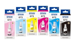 Чернила для струйных принтеров EPSON EXCEED YOUR VISION T673 4 yellow - изображение