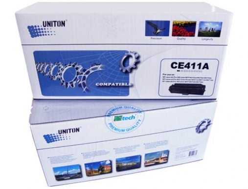 Картридж HP CE411A (305A) синий (2,6K) UNITON Premium - изображение