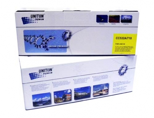 Картридж HP CC532A (304А)/CANON Cartridge 718Y желтый (2,8K) UNITON Premium - изображение